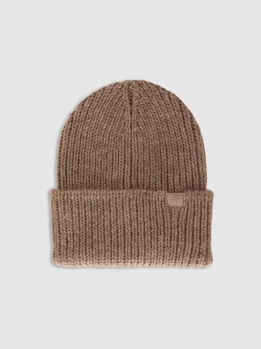 4F Damska czapka zimowa 4F 4FRAW25ACAPF0801 brązowa Brązowy