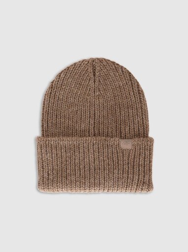 Damska czapka zimowa 4F 4FRAW25ACAPF0801 - brązowa