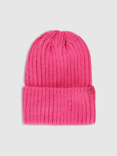 4F Damska czapka zimowa 4F 4FRAW25ACAPF0802 różowa Rożowy