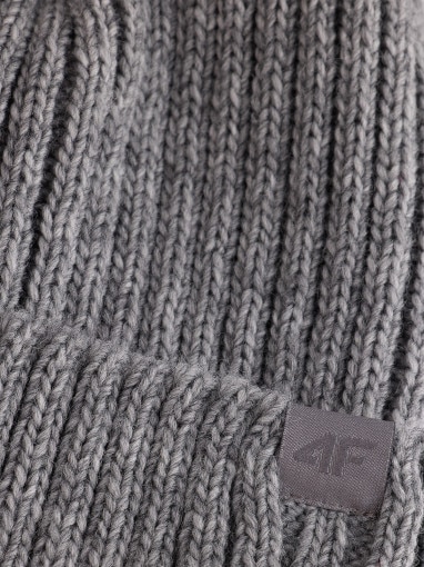 Damska czapka zimowa 4F 4FRAW25ACAPF0802 - szara