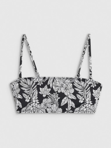 Damska góra od bikini 4F 4FRSS26UBKTF111 - biało-czarna
