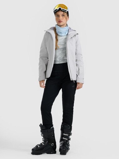 Damska kurtka narciarska 4F 4FWAW25TTJAF0807 - szara