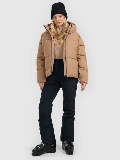 Damska kurtka narciarska 4F 4FWAW25TTJAF0808 - beżowa