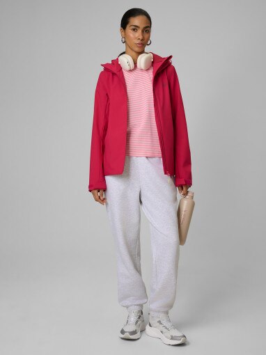 Damska kurtka przejściowa 4F 4FWSS26TTJAF1111 - różowa