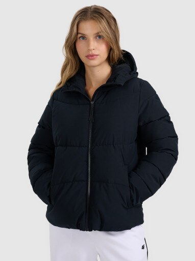 4F Damska kurtka puchowa 4F 4FRAW25TDJAF0798 czarna Czarny
