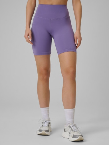 Damski legginsy kolarki treningowe 4F 4FWSS26TFSTF085 - fioletowe
