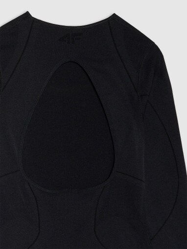 Damski longsleeve do jogi 4F 4FWSS25TFLOF403 - czarny