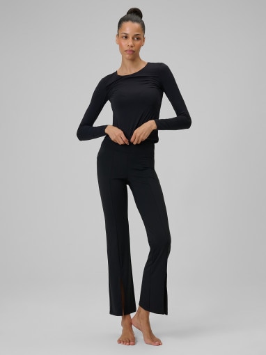 Damski longsleeve do jogi 4F 4FWSS26TFLOF501 - czarny
