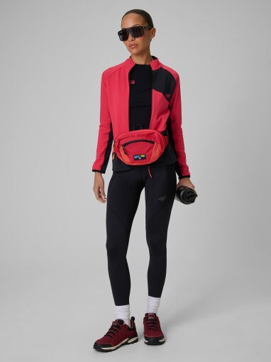 Damski longsleeve trekkingowy 4F 4FRSS26TFLOF624 - czarny