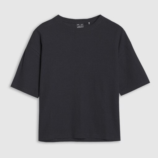 Damski t-shirt basic 4F 4FRSS25TTSHF2651 - czarny