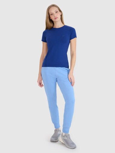 Damski t-shirt basic 4F 4FWMM00TTSHF2673 - granatowy