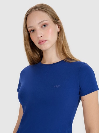 4F Damski tshirt basic 4F 4FWMM00TTSHF2673  granatowy Granatowy