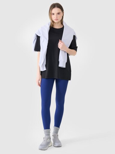 Damski t-shirt crop top 4F 4FRSS25TTSHF2695 - czarny