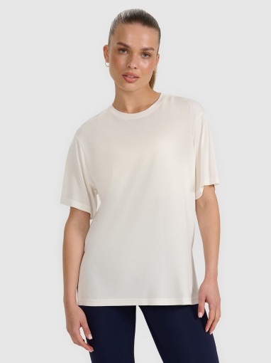 4F Damski tshirt oversize 4F 4FRAW25TTSHF3408  biały Biały