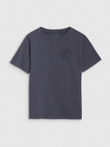 4F Damski tshirt z nadrukiem 4F 4FWSS25TTSHF1988  szary Szary