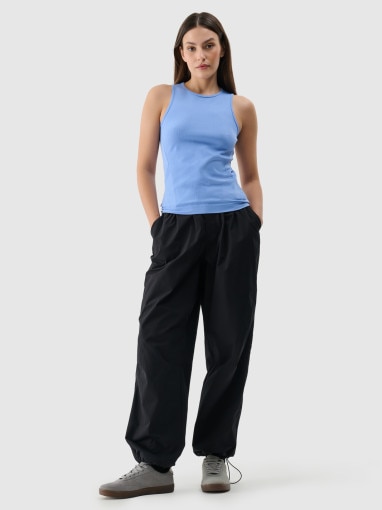 Damski top basic 4F 4FRSS24TSLEF134 - niebieski