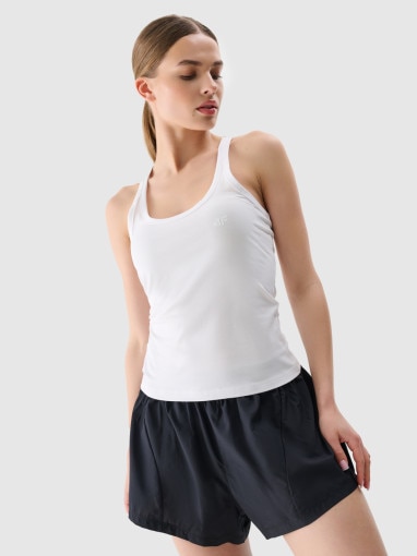 4F Damski top basic 4F 4FWMM00TSLEF124  biały Biały