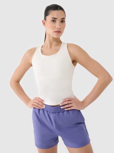 4F Damski top treningowy 4F 4FRSS25TFSLF430  biały Biały