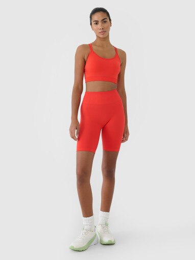 4F Damskie kolarki treningowe 4F 4FRSS25TFSTF075 czerwone Czerwony