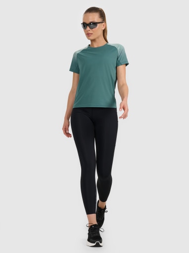  4F Damskie legginsy do biegania 4F 4FWAW25TFTIF357  czarne Czarny
