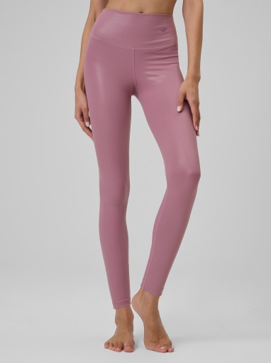 Damskie legginsy do jogi 4F 4FRSS26TFTIF494 - różowe