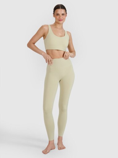 4F Damskie legginsy do jogi 4F 4FWSS25TFTIF323  zielone Zielony