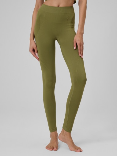 Damskie legginsy do jogi 4F 4FWSS26TFTIF406 - zielone