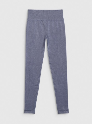  4F Damskie legginsy do jogi i pilatesu 4F 4FWAW25TFTIF407  niebieskie Niebieski