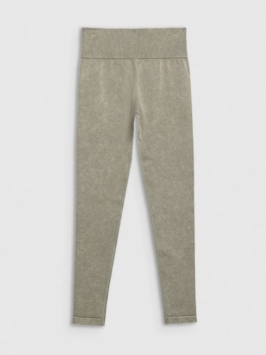  4F Damskie legginsy do jogi i pilatesu 4F 4FWAW25TFTIF407  zielone Zielony