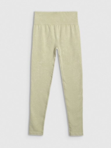  4F Damskie legginsy do jogi i pilatesu 4F 4FWAW25TFTIF407  zielone Zielony