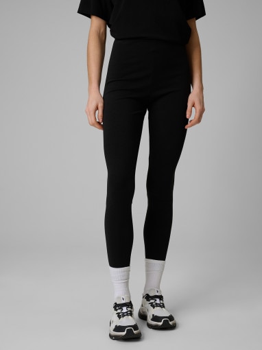 Damskie legginsy dzianinowe 4F 4FRAW25TTIGF321 - czarne