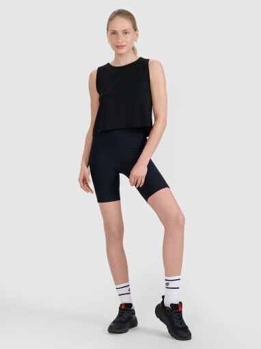 4F Damskie legginsy krótkie basic 4F 4FRSS25TSTIF020  czarne Czarny
