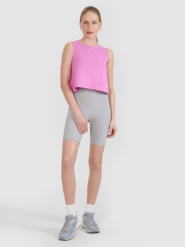 4F Damskie legginsy krótkie basic 4F 4FRSS25TSTIF020  szare Szary