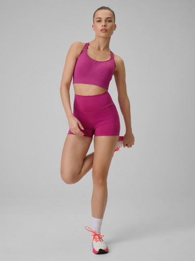 Obrazek dla: 4F Damskie legginsy krótkie treningowe 4F 4FWSS26TFSTF086  różowe Różowy