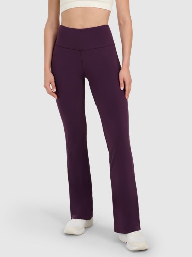 Damskie legginsy ocieplane 4F 4FWAW25TTROF1195 - fioletowe