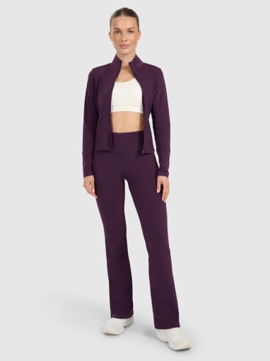  4F Damskie legginsy ocieplane 4F 4FWAW25TTROF1195  fioletowe Fioletowy