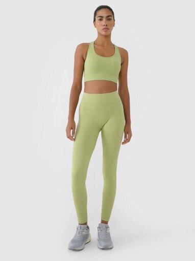 4F Damskie legginsy treningowe 4F 4FRSS25TFTIF309  zielone Zielony