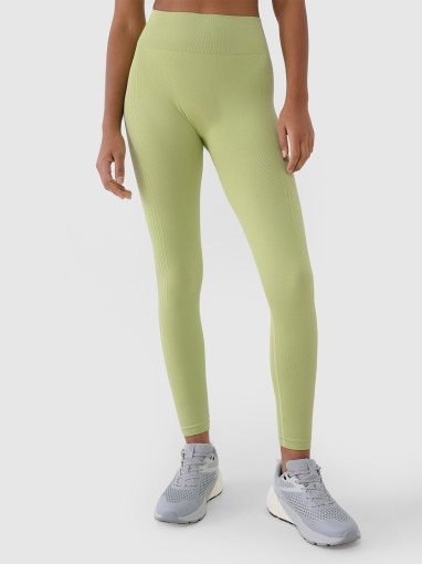 Damskie legginsy treningowe 4F 4FRSS25TFTIF309 - zielone