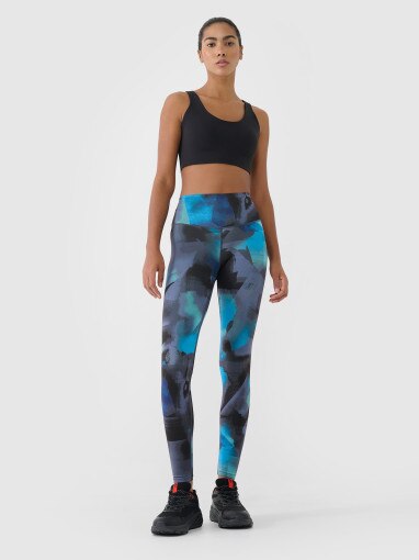 4F Damskie legginsy treningowe 4F 4FRSS25TFTIF408  multikolor Multikolor