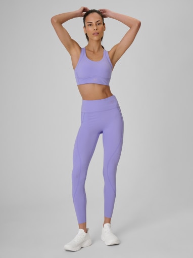 Obrazek dla: 4F Damskie legginsy treningowe 4F 4FRSS26TFTIF497 fioletowe Fioletowy