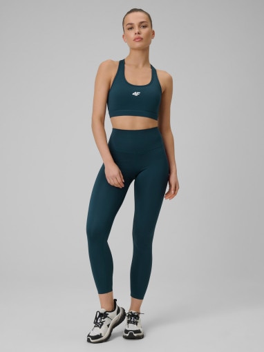 Obrazek dla: 4F Damskie legginsy treningowe 4F 4FRSS26TFTIF500  turkusowe Turkusowy