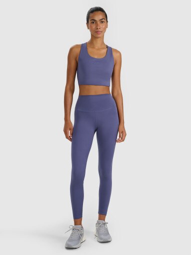 4F Damskie legginsy treningowe 4F 4FWAW25TFTIF360  niebieskie Niebieski