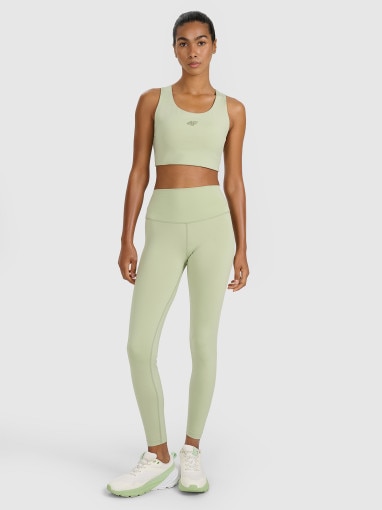 4F Damskie legginsy treningowe 4F 4FWAW25TFTIF360  zielone Zielony