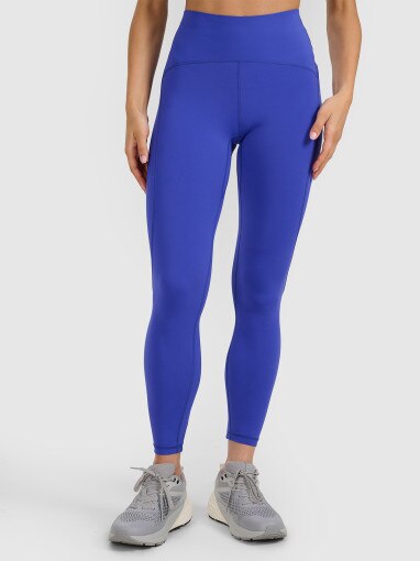Damskie legginsy treningowe 4F 4FWAW25TFTIF363 - niebieskie