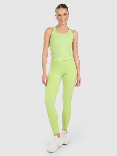 4F Damskie legginsy treningowe 4F 4FWAW25TFTIF363  zielone Zielony