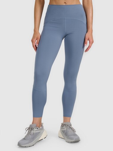 Damskie legginsy treningowe 4F 4FWAW25TFTIF364 - niebieskie