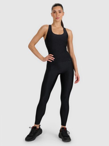 4F Damskie legginsy treningowe 4F 4FWAW25TFTIF366  czarne Czarny