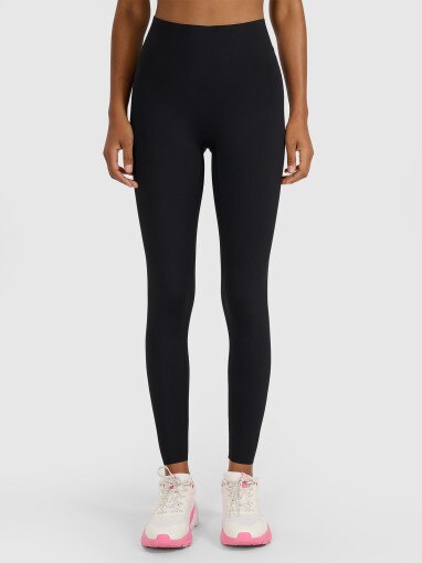 Damskie legginsy treningowe 4F 4FWMM00TFTIF415 - czarne