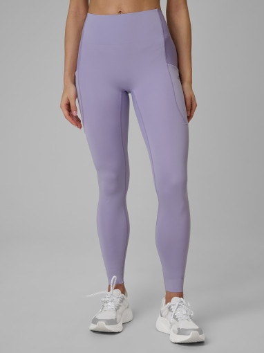 Damskie legginsy treningowe 4F 4FWSS26TFTIF397 - fioletowe