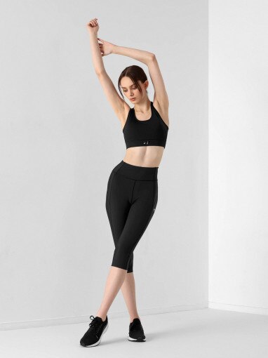 4F Damskie legginsy treningowe 4F NOSD4SPDF310 czarne Czarny